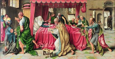 Triptychon mit dem Tod der Jungfrau, 1515 von Joos van Cleve